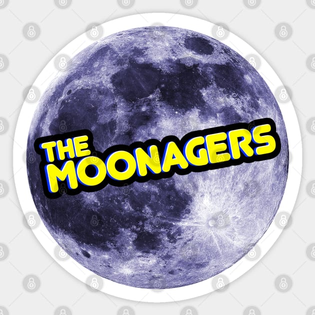 THE MOONAGERS - Moon Logo Sticker by TeeShawn